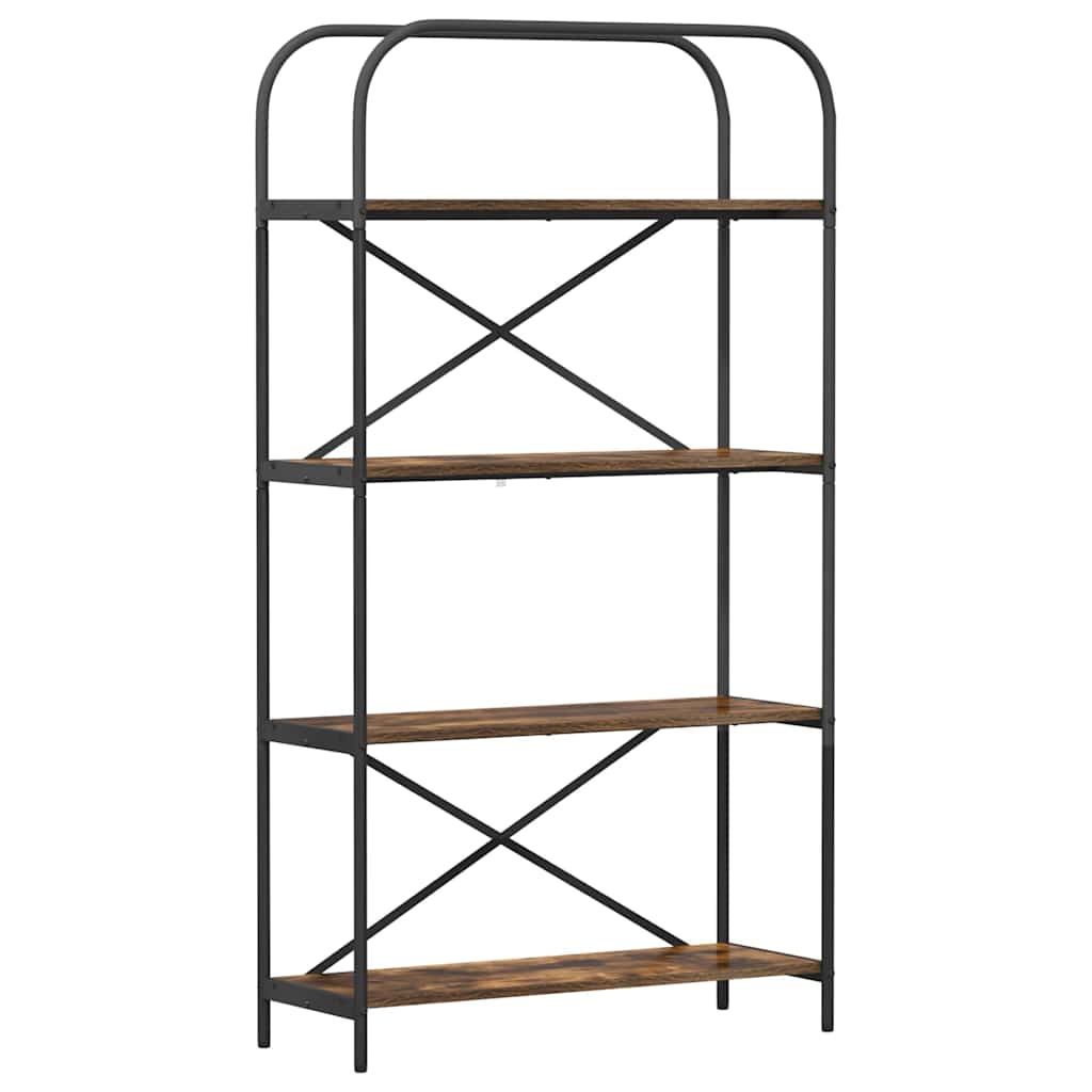 Bogreol Røget eg 80 x 30 x 146 cm Konstrueret træ