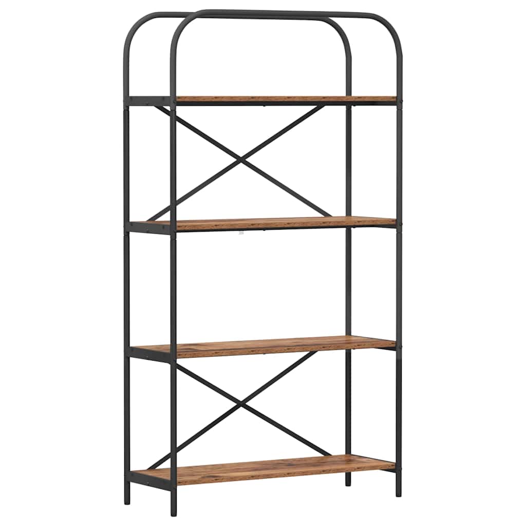 Bogreol Gammelt træ 80 x 30 x 146 cm Konstrueret træ