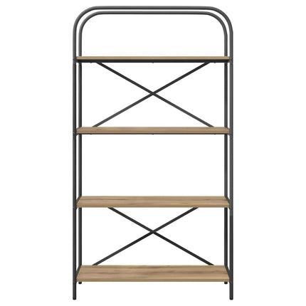 Bogreol 4 niveauer 80 x 30 x 146 cm Konstrueret træ