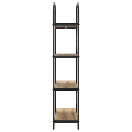 Bogreol 4 niveauer 80 x 30 x 146 cm Konstrueret træ
