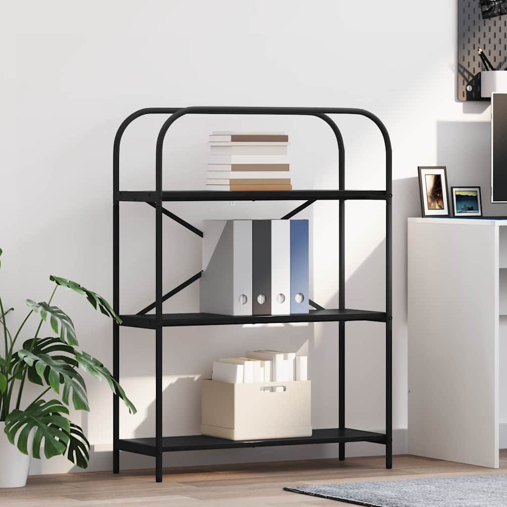 Bogreol Sort eg 80 x 30 x 109 cm Konstrueret træ