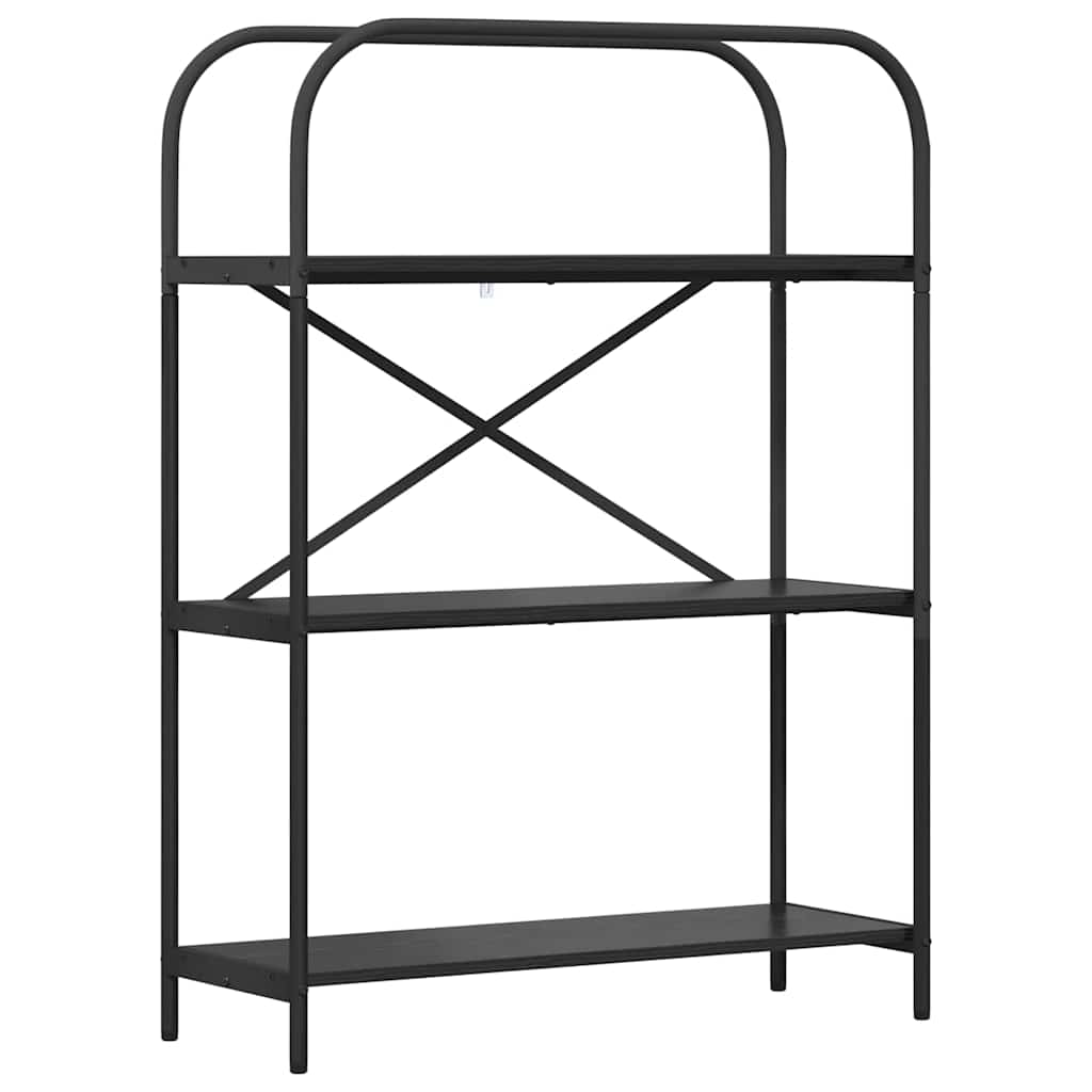 Bogreol Sort eg 80 x 30 x 109 cm Konstrueret træ