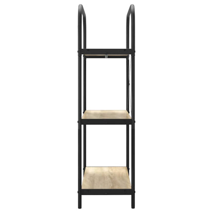 Bogreol 3 niveauer 80 x 30 x 109 cm Konstrueret træ Sonoma eg
