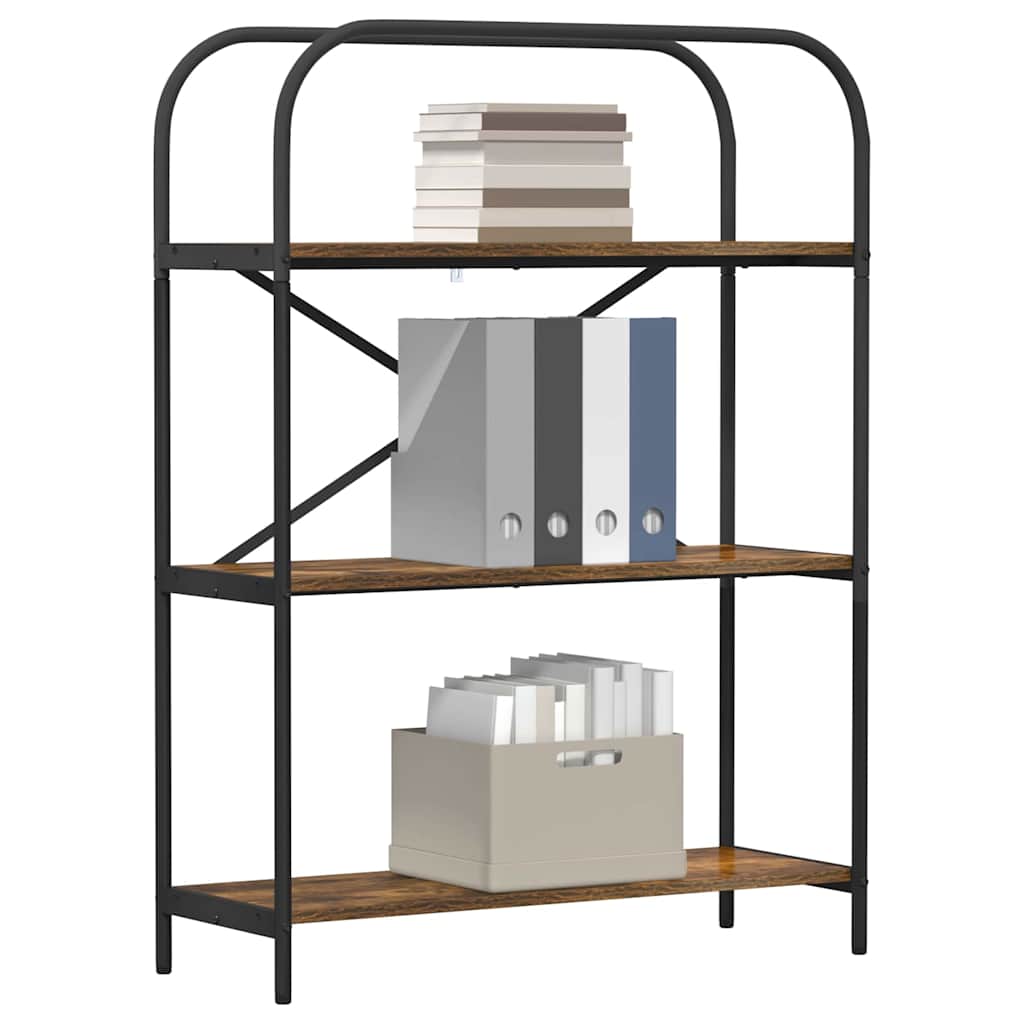 Bogreol Røget eg 80 x 30 x 109 cm Konstrueret træ billede