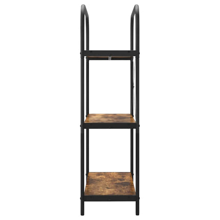 Bogreol 3 niveauer 80 x 30 x 109 cm Konstrueret træ Røget eg