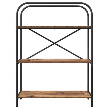 Bogreol 3 niveauer 80 x 30 x 109 cm Konstrueret træ Gammelt træ