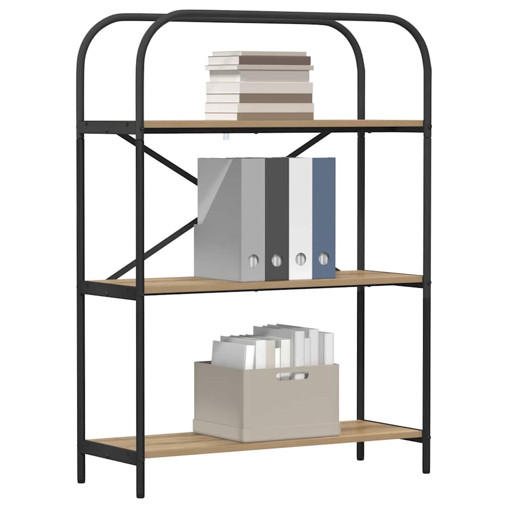 Bogreol Artisan Egetræ 80 x 30 x 109 cm Konstrueret træ billede