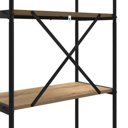 Bogreol 5 niveauer 60 x 30 x 183 cm Konstrueret træ