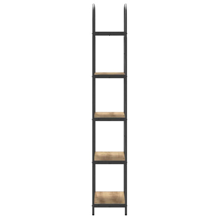 Bogreol 5 niveauer 60 x 30 x 183 cm Konstrueret træ
