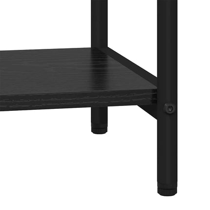 Bogreol 4 niveauer 60 x 30 x 146 cm Konstrueret træ Sort eg