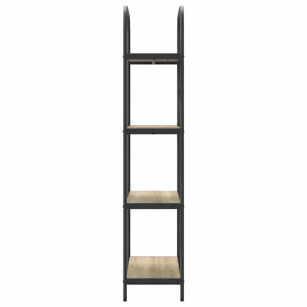 Bogreol 4 niveauer 60 x 30 x 146 cm Konstrueret træ Sonoma eg