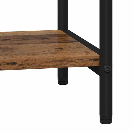Bogreol 4 niveauer 60 x 30 x 146 cm Konstrueret træ Gammelt træ