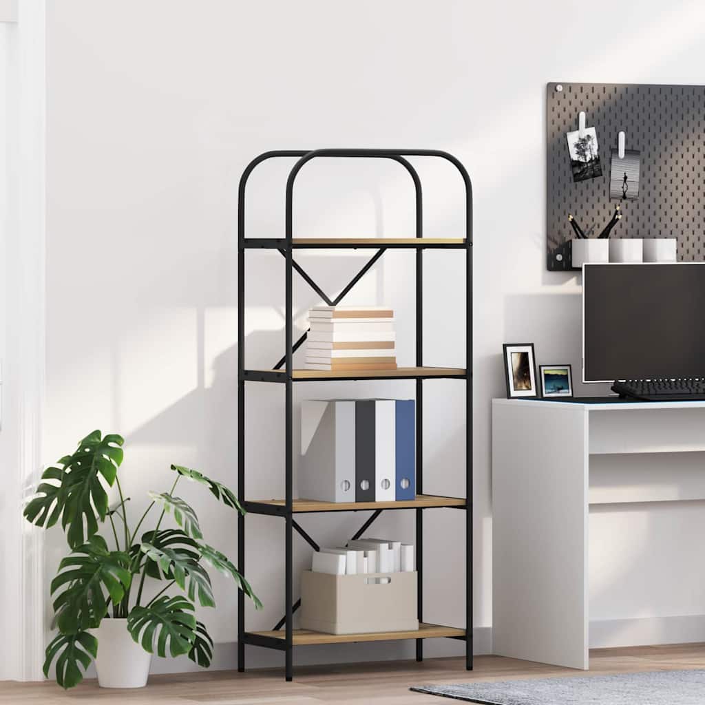 Bogreol Artisan Egetræ 60 x 30 x 146 cm Konstrueret træ