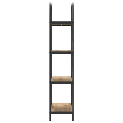Bogreol 4 niveauer 60 x 30 x 146 cm Konstrueret træ