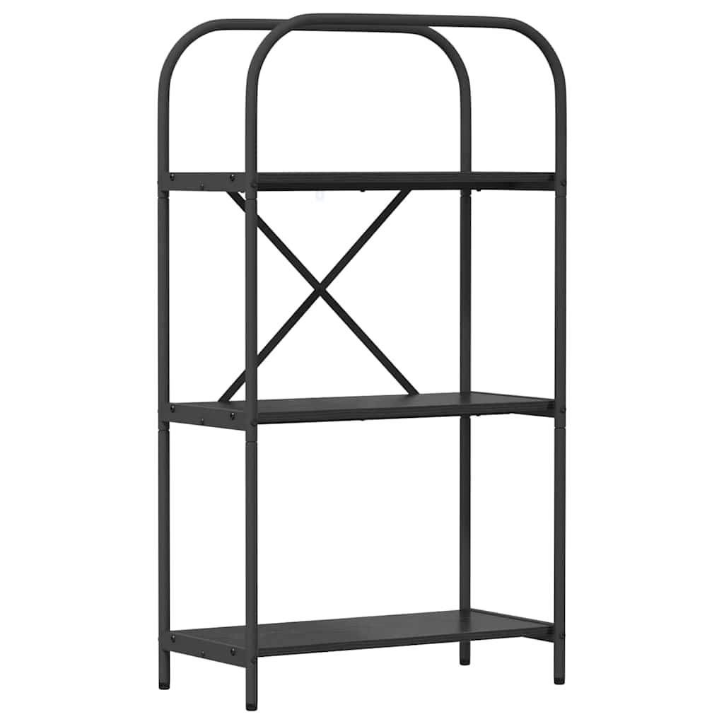Bogreol Sort eg 60 x 30 x 109 cm Konstrueret træ