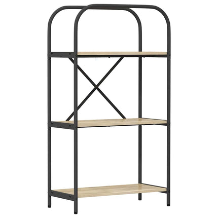 Bogreol 3 niveauer 60 x 30 x 109 cm Konstrueret træ Sonoma eg