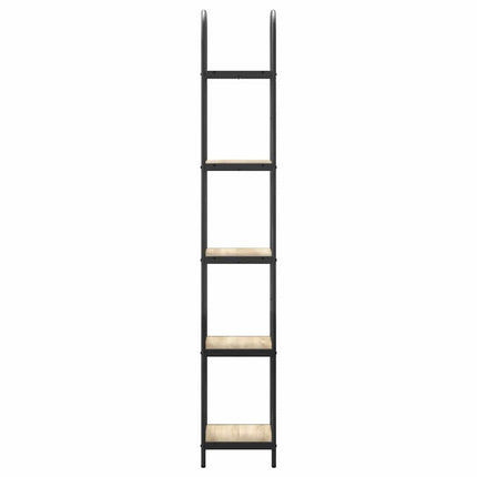 Bogreol 5 niveauer 40 x 30 x 183 cm Konstrueret træ Sonoma eg