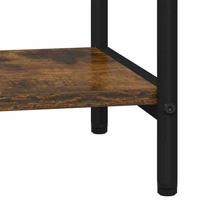 Bogreol 5 niveauer 40 x 30 x 183 cm Konstrueret træ Røget eg