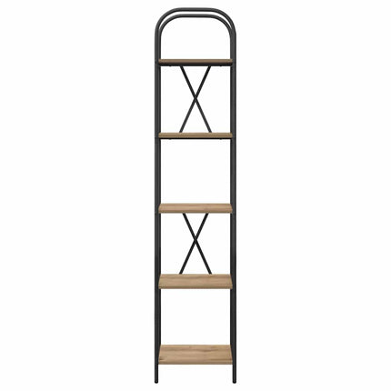 Bogreol 5 niveauer 40 x 30 x 183 cm Konstrueret træ