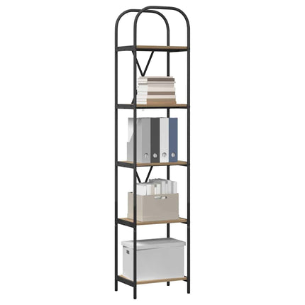 Bogreol 5 niveauer 40 x 30 x 183 cm Konstrueret træ