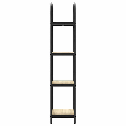 Bogreol 4 niveauer 40 x 30 x 146 cm Konstrueret træ Sonoma eg