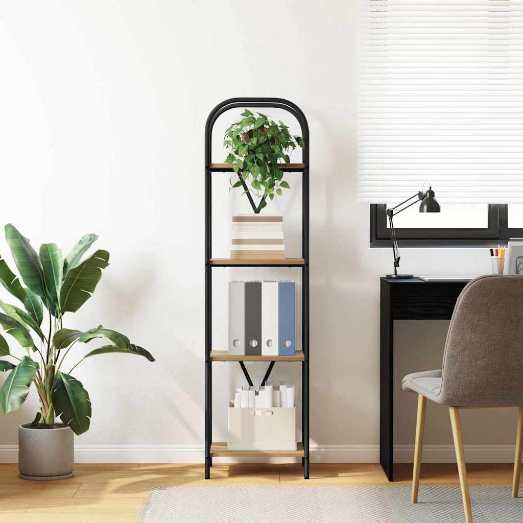 Bogreol Artisan Egetræ 40 x 30 x 146 cm Konstrueret træ