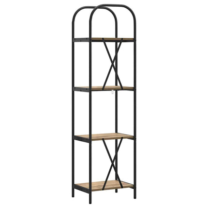 Bogreol 4 niveauer 40 x 30 x 146 cm Konstrueret træ
