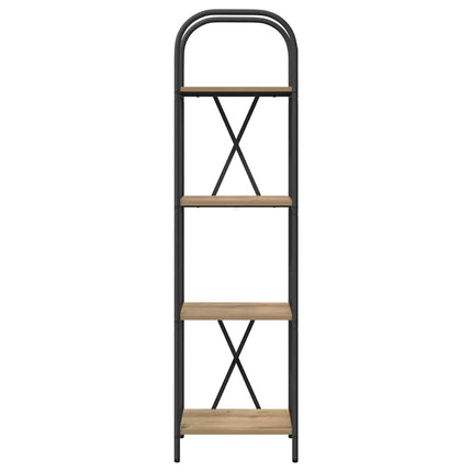 Bogreol 4 niveauer 40 x 30 x 146 cm Konstrueret træ
