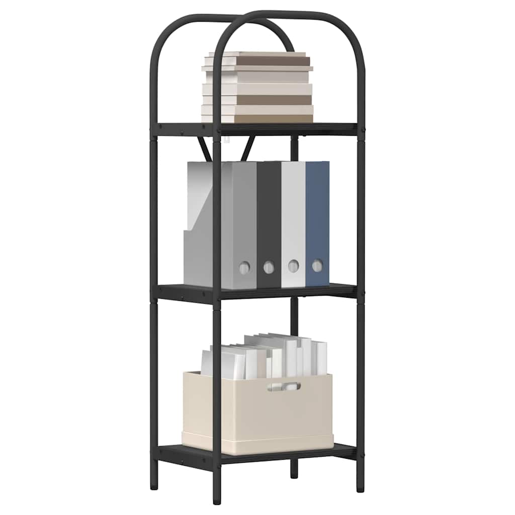 Bogreol Sort eg 40 x 30 x 109 cm Konstrueret træ billede