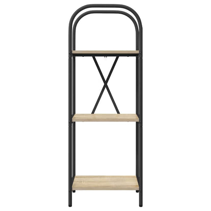 Bogreol 3 niveauer 40 x 30 x 109 cm Konstrueret træ Sonoma eg