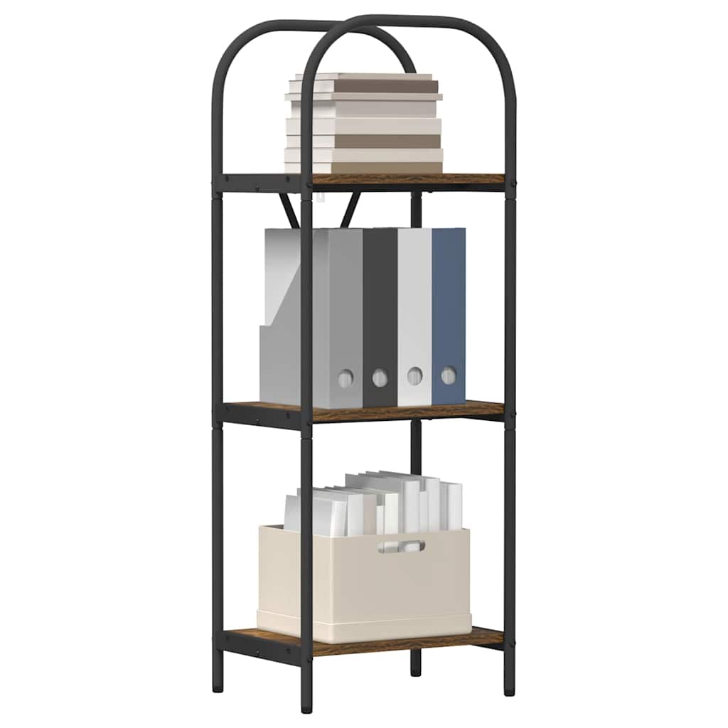 Bogreol Røget eg 40 x 30 x 109 cm Konstrueret træ billede