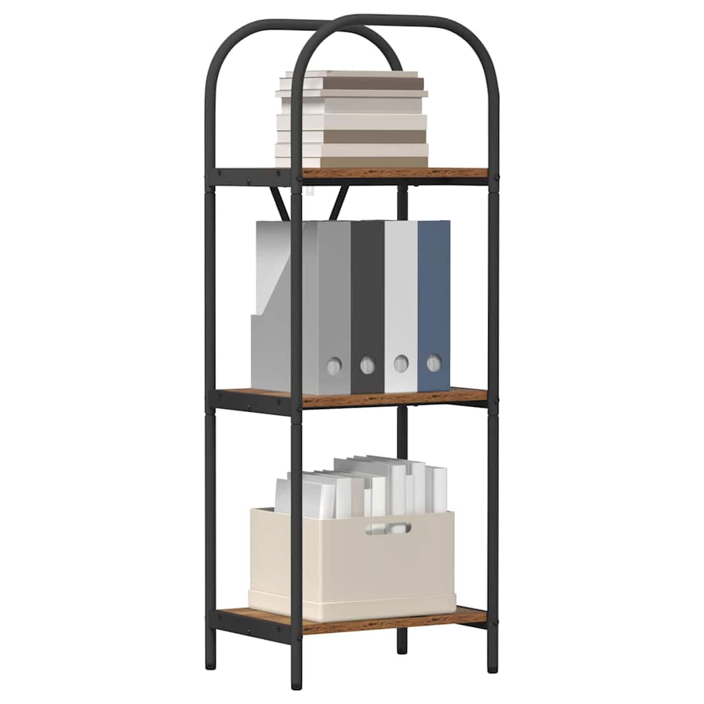 Bogreol Gammelt træ 40 x 30 x 109 cm Konstrueret træ billede