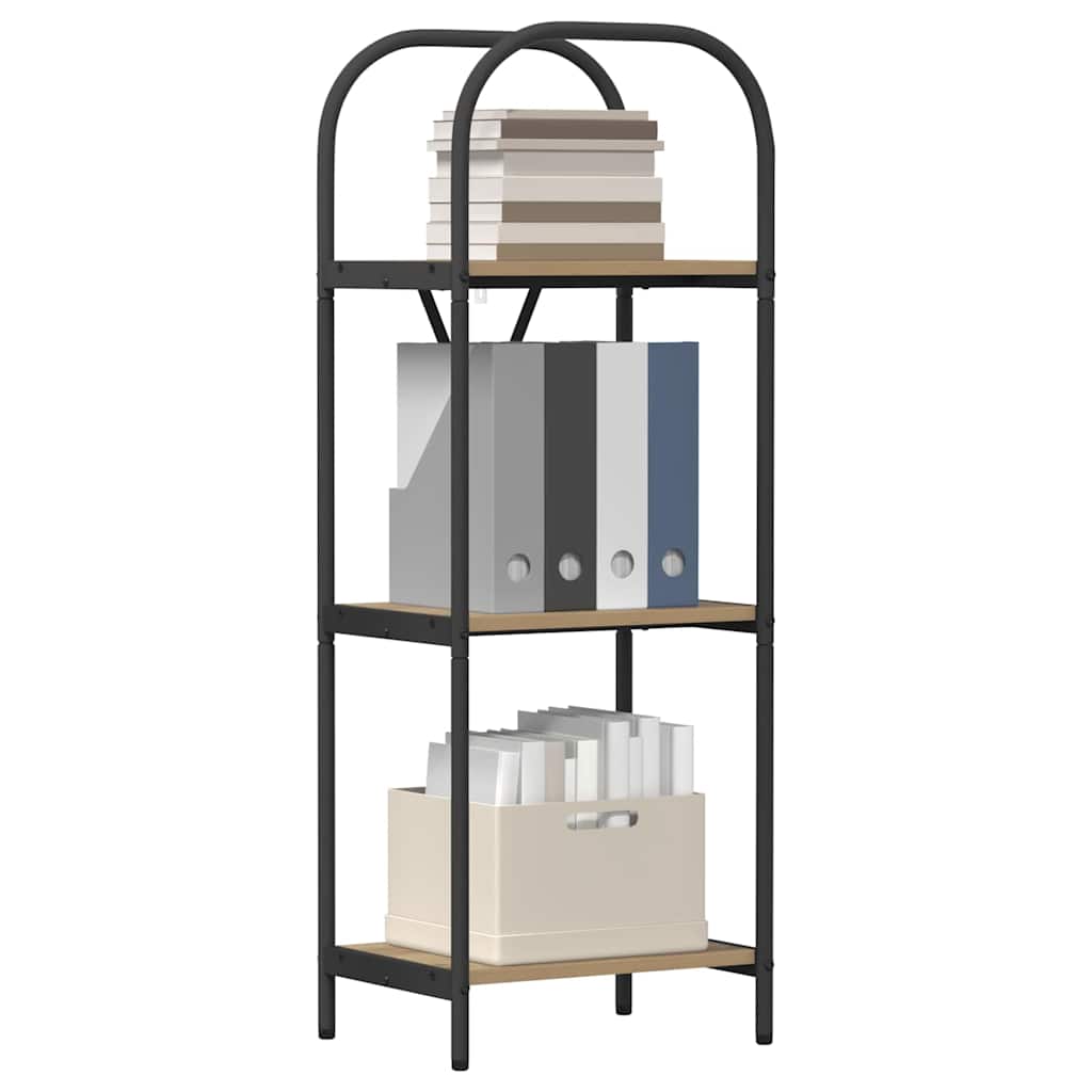 Bogreol Artisan Egetræ 40 x 30 x 109 cm Konstrueret træ billede
