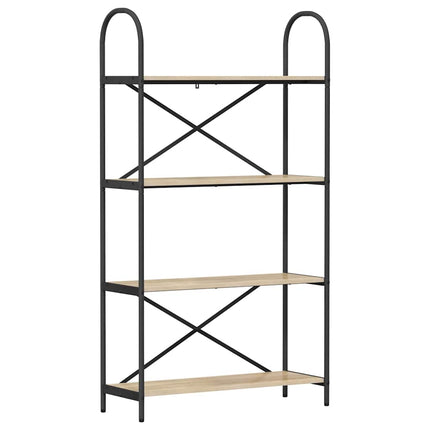 Bogreol 4 niveauer 80 x 30 x 146 cm Konstrueret træ Sonoma eg
