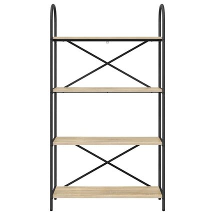 Bogreol 4 niveauer 80 x 30 x 146 cm Konstrueret træ Sonoma eg