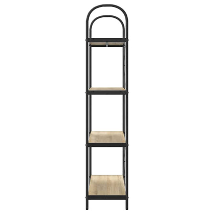 Bogreol 4 niveauer 80 x 30 x 146 cm Konstrueret træ Sonoma eg