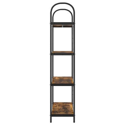 Bogreol Røget eg 80 x 30 x 146 cm Konstrueret træ
