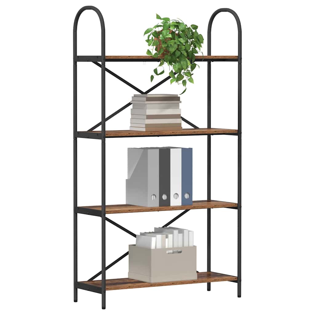 Bogreol Gammelt træ 80 x 30 x 146 cm Konstrueret træ billede