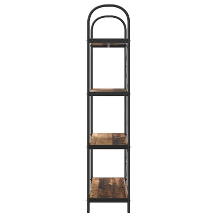 Bogreol 4 niveauer 80 x 30 x 146 cm Konstrueret træ Gammelt træ