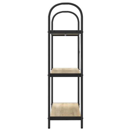 Bogreol 3 niveauer 80 x 30 x 109 cm Konstrueret træ Sonoma eg