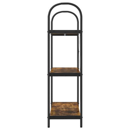 Bogreol 3 niveauer 80 x 30 x 109 cm Konstrueret træ Røget eg