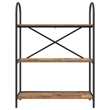 Bogreol 3 niveauer 80 x 30 x 109 cm Konstrueret træ Gammelt træ