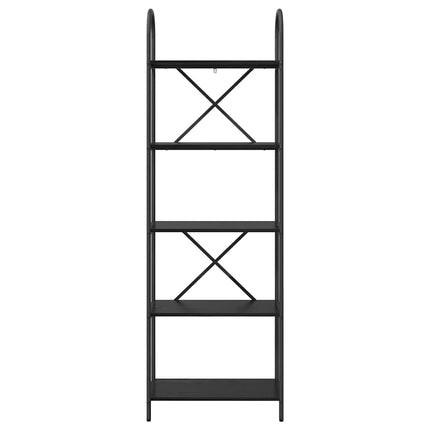 Bogreol Sort eg 60 x 30 x 183 cm Konstrueret træ