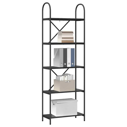 Bogreol Sort eg 60 x 30 x 183 cm Konstrueret træ