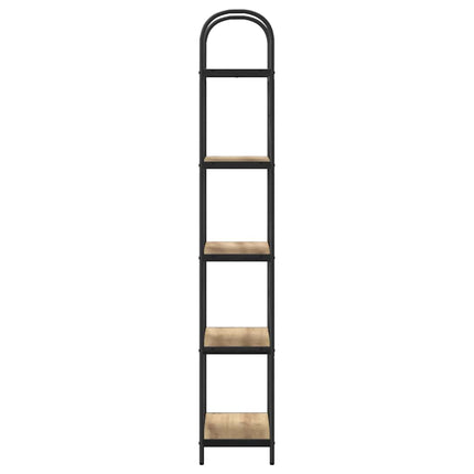 Bogreol 5 niveauer 60 x 30 x 183 cm Konstrueret træ
