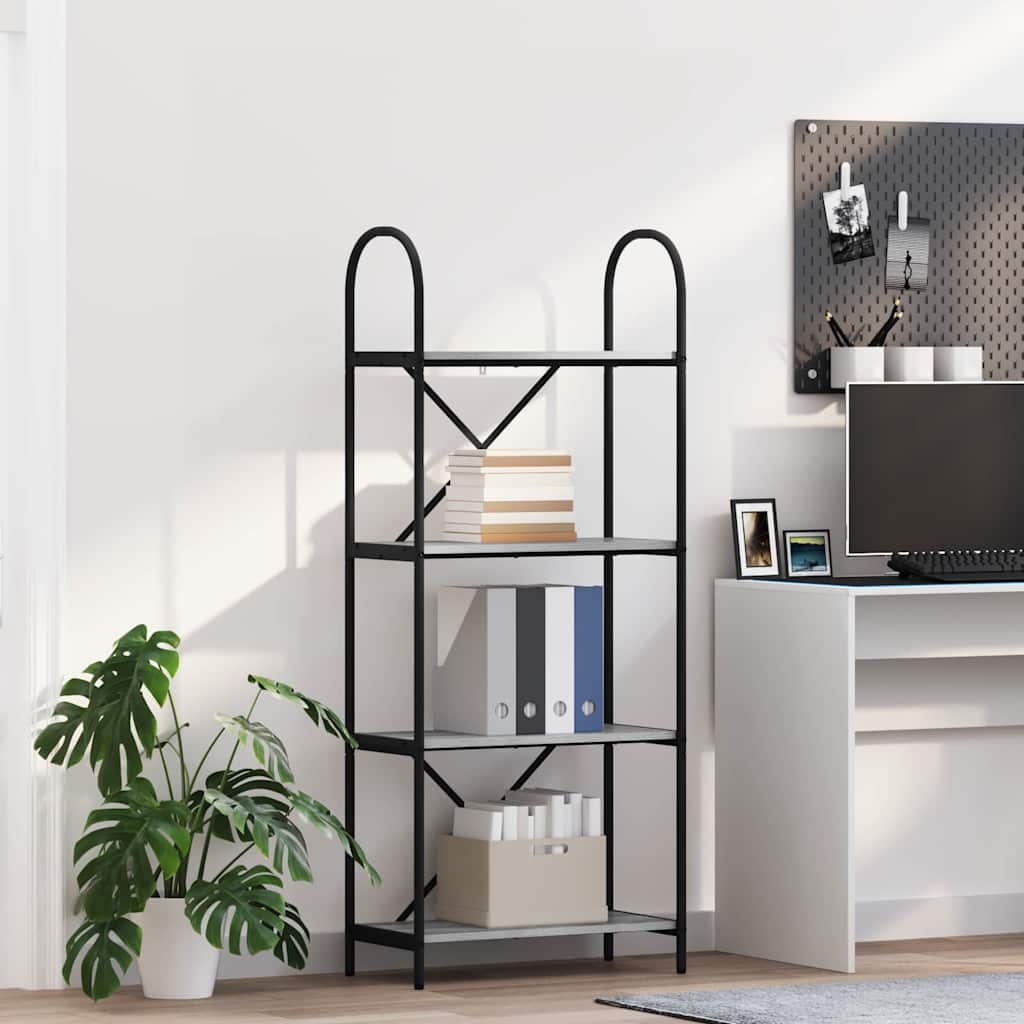 Bogreol Grå sonoma-eg 60 x 30 x 146 cm Konstrueret træ