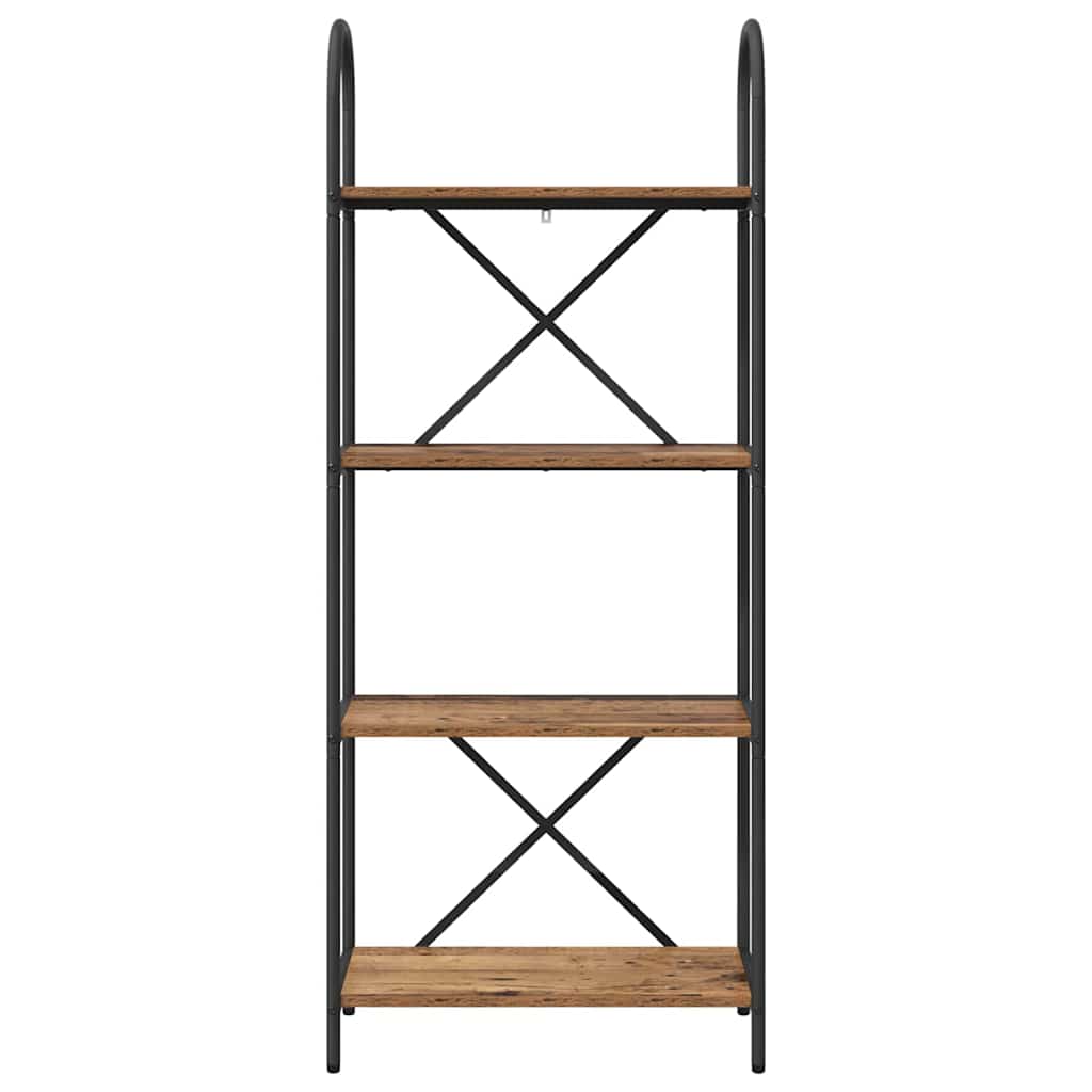 Bogreol Gammelt træ 60 x 30 x 146 cm Konstrueret træ