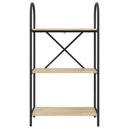 Bogreol 3 niveauer 60 x 30 x 109 cm Konstrueret træ Sonoma eg