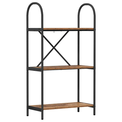 Bogreol 3 niveauer 60 x 30 x 109 cm Konstrueret træ Gammelt træ
