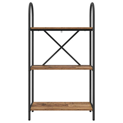 Bogreol 3 niveauer 60 x 30 x 109 cm Konstrueret træ Gammelt træ